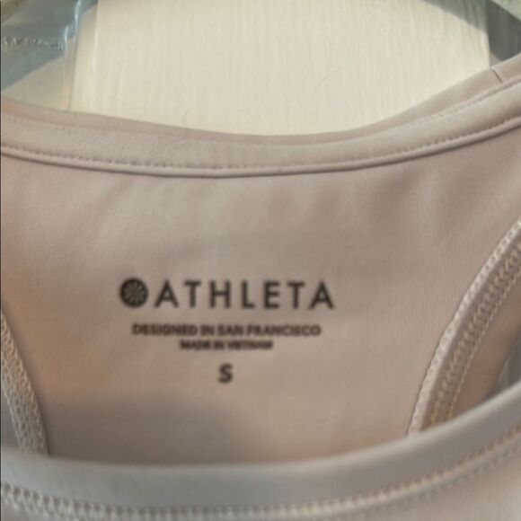 Athleta Women's Tank Top T Back Size Small Gray Brown Tie Dye Cropped - Picture 2 of 8